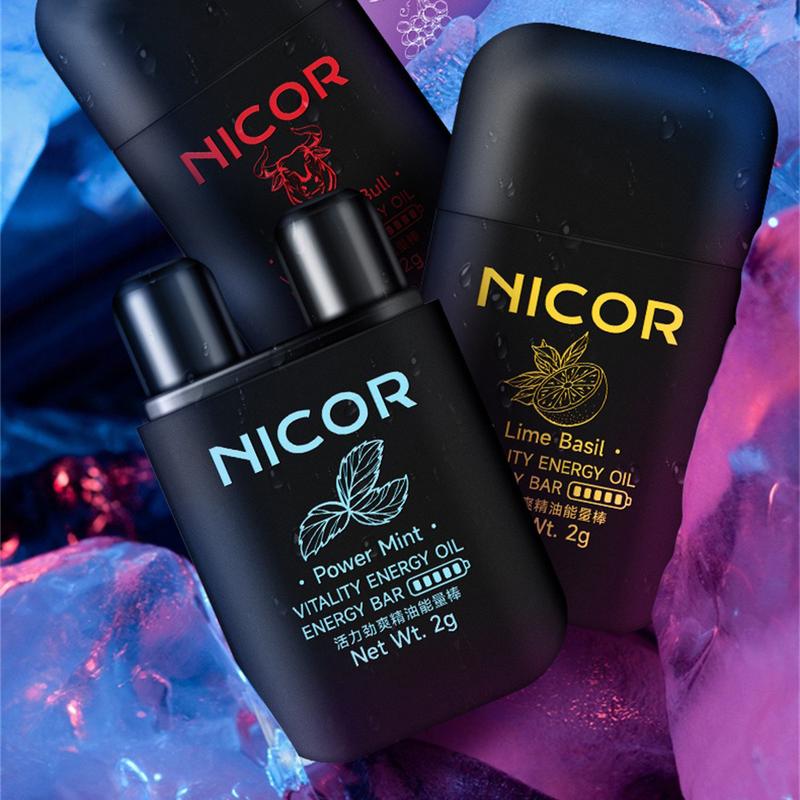 FreeShipping [Buy 4 Get 1 Free 5Pcs] Set Genuine Nicor Double-hole Refreshing Box Essential Oil Nasal Inhaler For Congestion Relief Relaxation