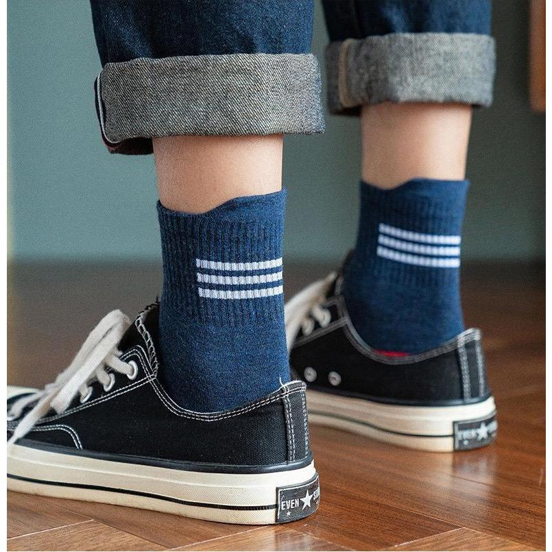 FreeShiping 10Pairs Korean Style High Quality Ankle Socks Three Stripe Fashion Style Socks For Men Size Free-Size 36-43 Men Socks  FreeShiping 10Pairs Korean Style High Quality Ankle Socks Three Stripe Fashion Style Socks For Men Size Free-Size 36-43 Men Socks