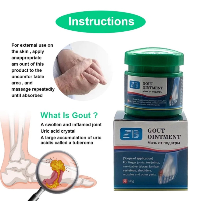 BUY 2 TAKE 3 Gout Ointment Cream Treatment for rayuma foot hand finger joint knee pain Relief Gout Arthritis 20g